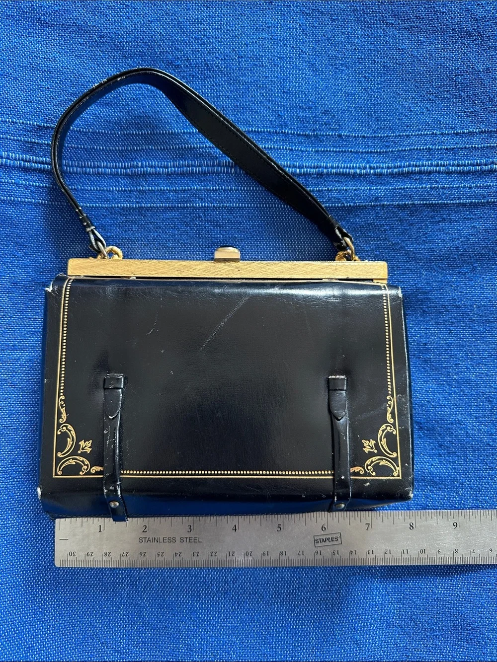 Vintage Embossed Leather Purse